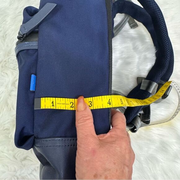 NEW Uri Minkoff Unisex Navy Blue Drawstring Square Backpack / Laptop Bag main image 13